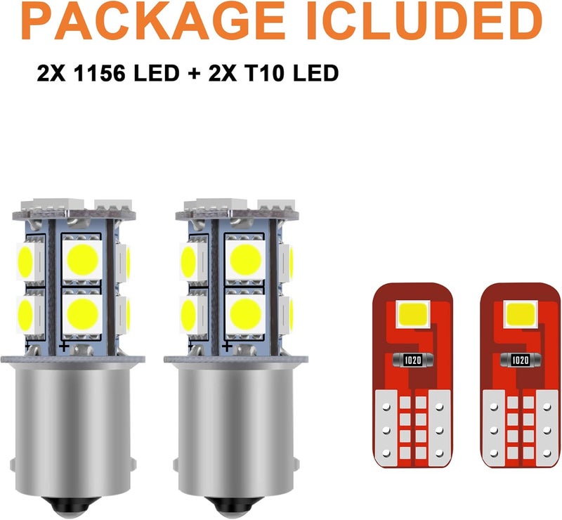GLOFE 3Pcs White Interior Map Dome Light LED Bulbs Compatible with 1987-1996 Ford F-150 F-250 Bronco - Image 4
